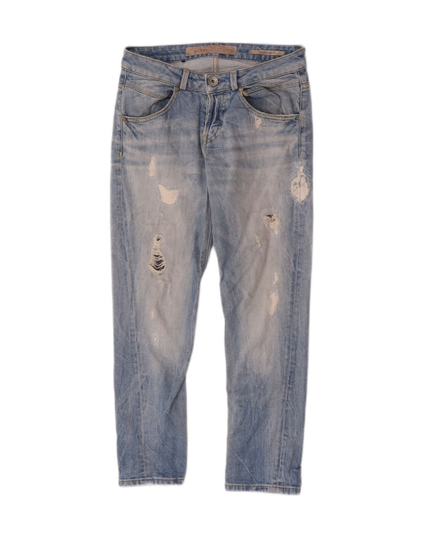 Guess Womens Distressed Slim Jeans W26 L24 Blue Cotton