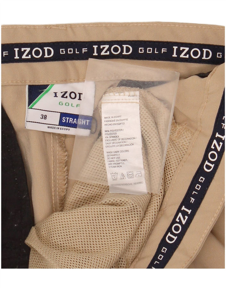 IZOD Herre Cargo Shorts W38 XL Beige Polyester