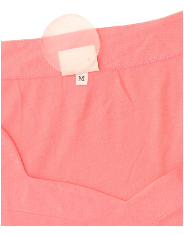 Benetton Dame T-Shirt Top UK 14 Medium Pink Bomuld