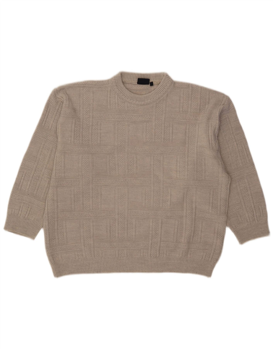 Nick Taylor Herre Crew Neck Jumper Sweater XL Grå Akryl