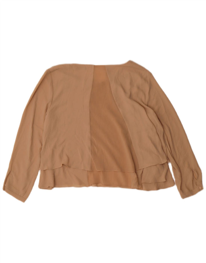 Zara skjortebluse til kvinder UK 18 XL Beige Polyester