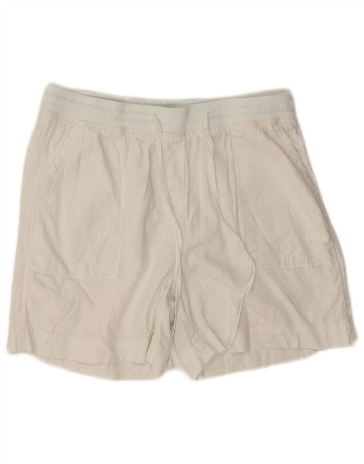 MARKS & SPENCER Chino-shorts til kvinder UK 10 Small W28 White Colourblock