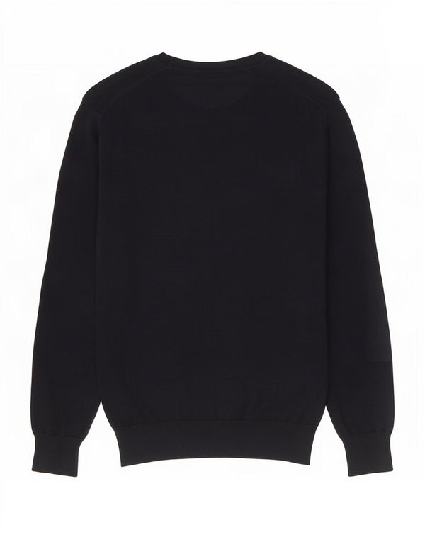 Marks & Spencer Mens Crew Neck Jumper Sweater UK 10 Small Navy Blue Cotton