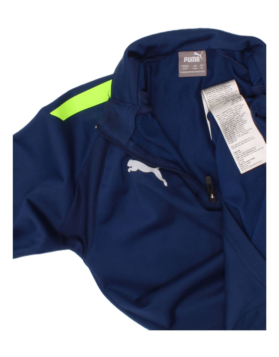 Puma Boys Zip Neck Pullover Træningsdragt Top 5-6 år Blå