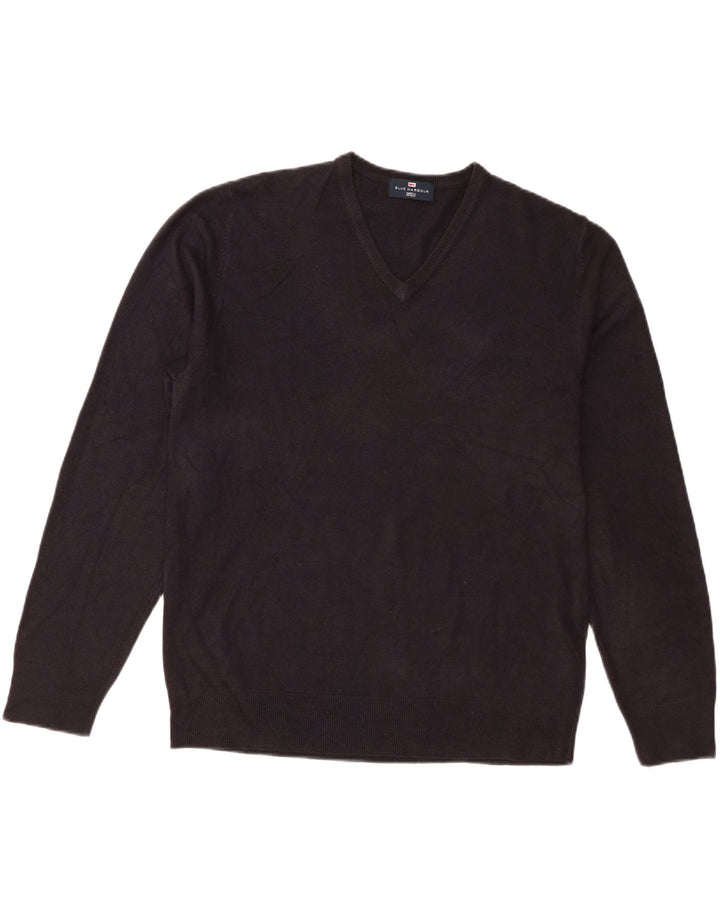 Marks & Spencer Herre Blue Harbor V-hals sweater Large Navy Blue
