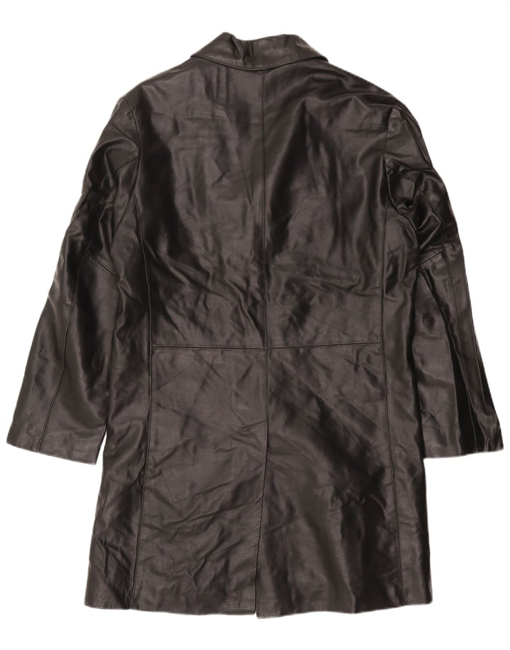 Catbalou Herre Læderfrakke UK 40 Stor sort læder