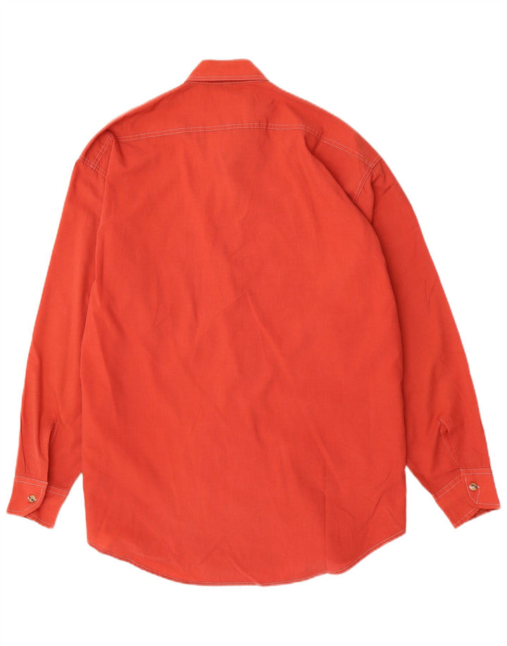 Vintage herreskjorte str. 39/40 Medium Rød