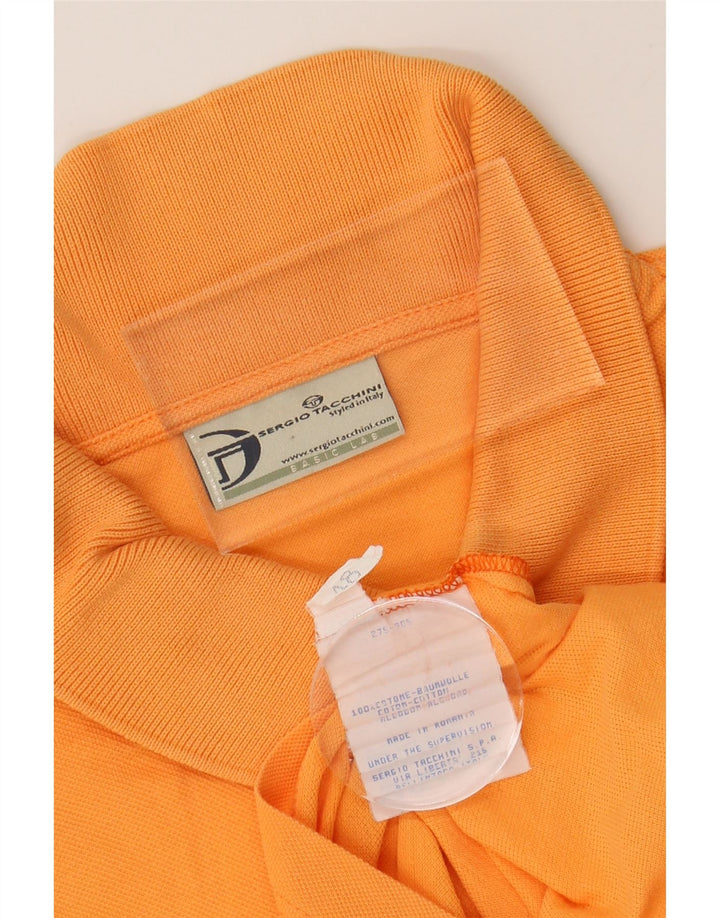 SERGIO TACCHINI Mens Polo Shirt IT 48 Medium Orange Cotton Vintage Sergio Tacchini and Second-Hand Sergio Tacchini from Messina Hembry 
