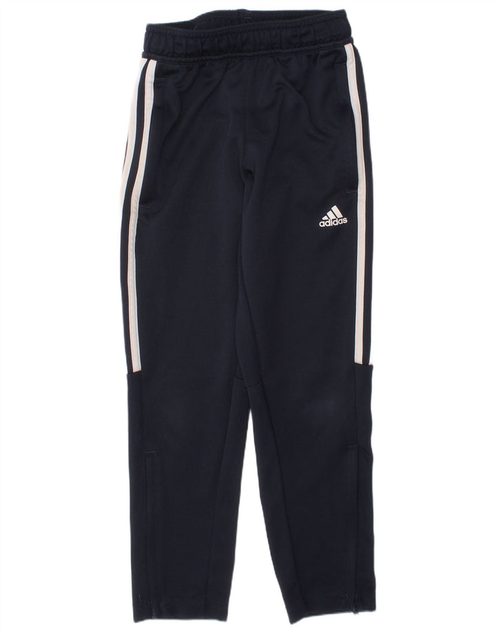 ADIDAS Boys Aeroready Tracksuit Trousers 7-8 Years  Navy Blue Polyester
