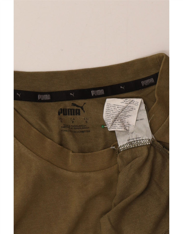 Puma Herre grafisk T-shirt Top Lille Khaki Bomuld