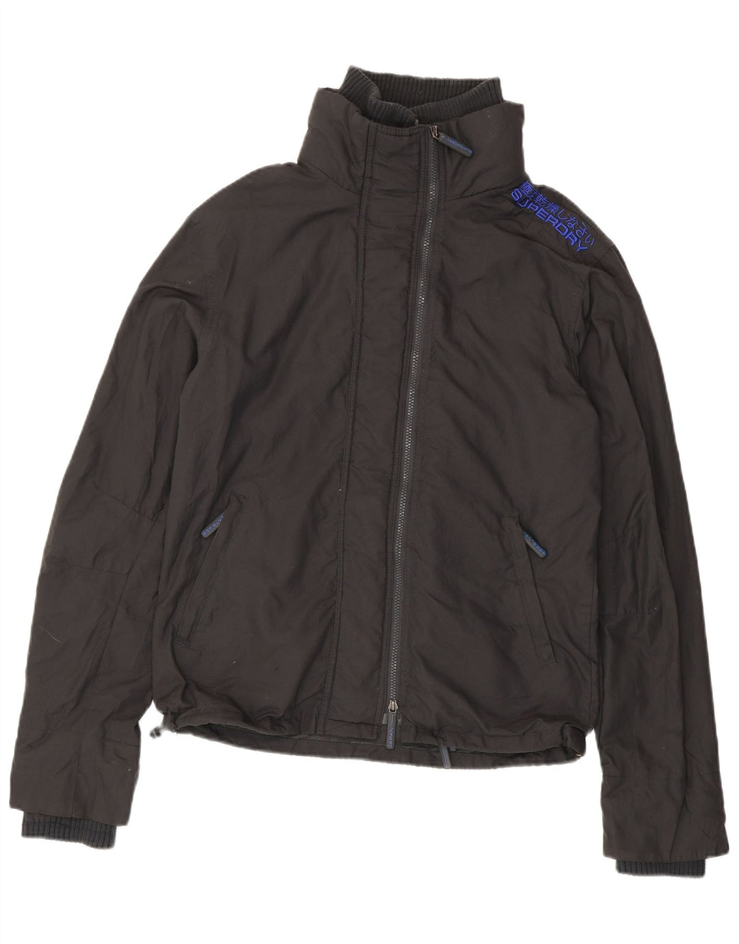 Superdry Regnjakke til mænd UK 42 XL Grå Nylon
