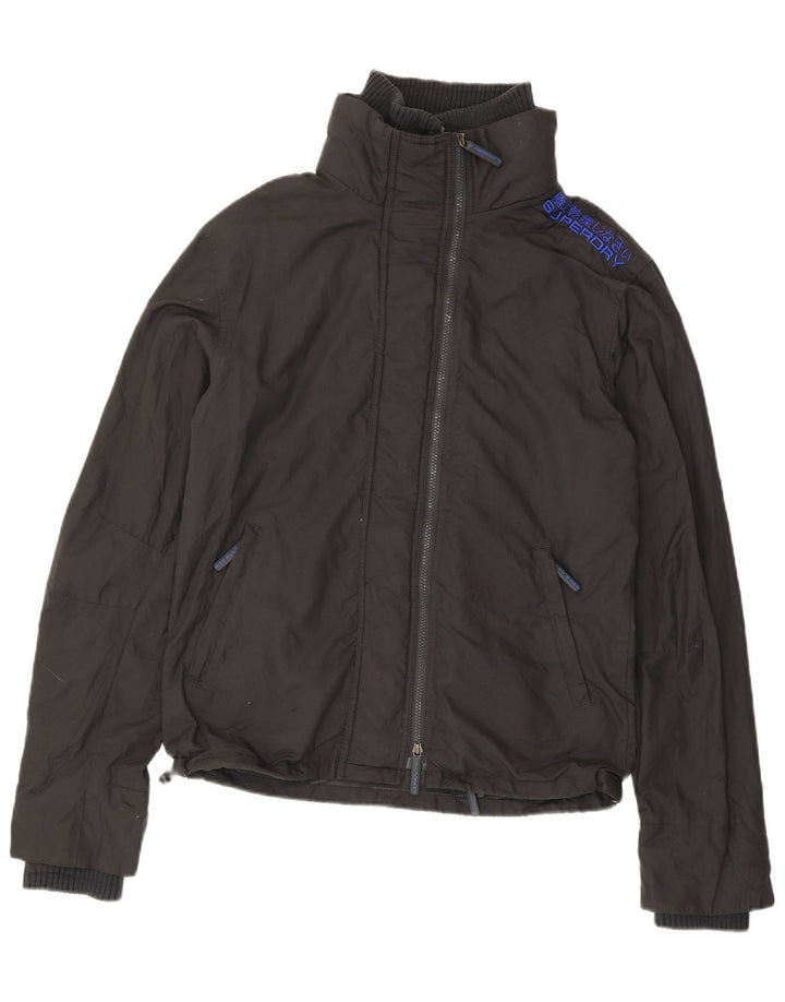 Superdry Regnjakke til mænd UK 42 XL Grå Nylon