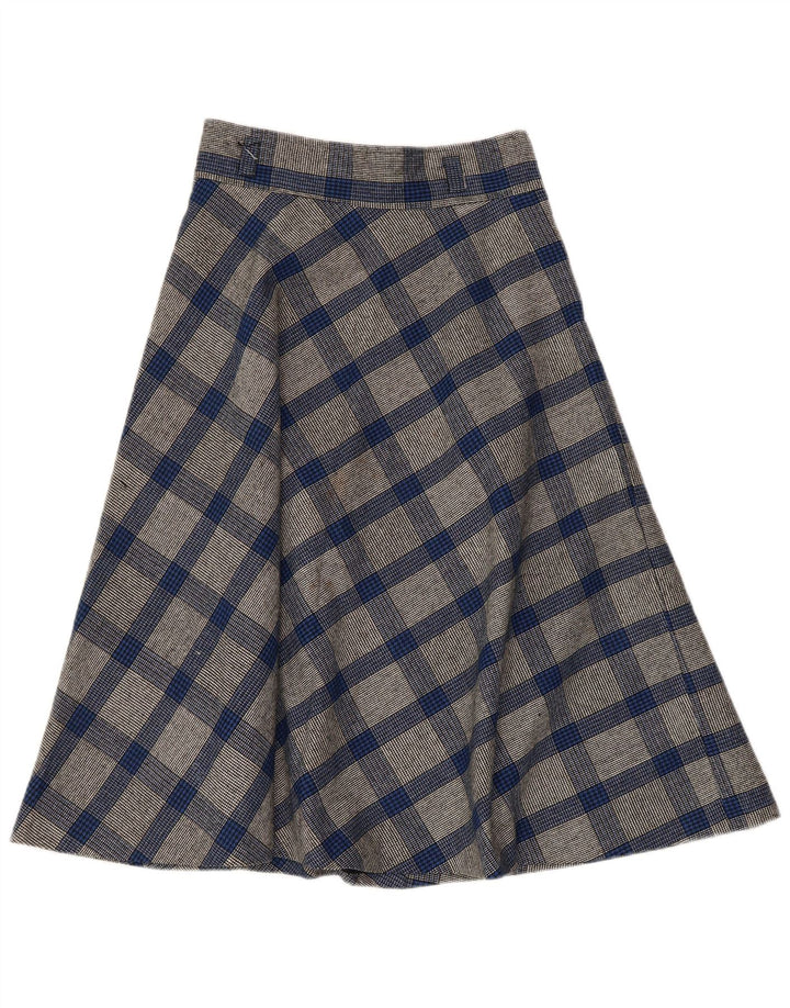 VINTAGE A-line nederdel til kvinder W26, lille blå hundestød