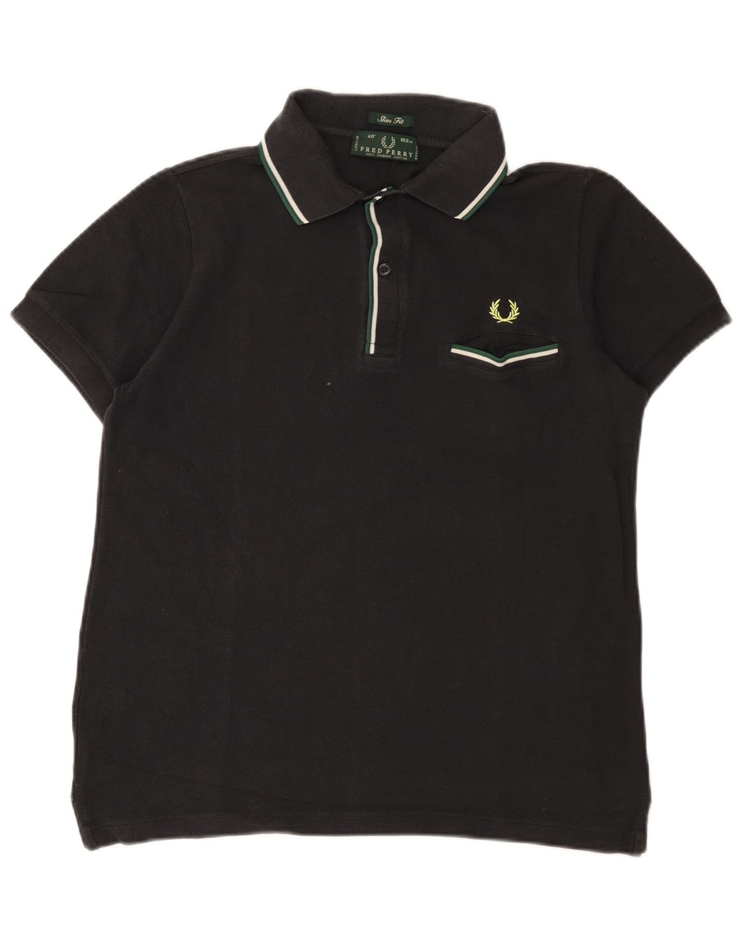 Fred Perry Herre Slim Fit Polo Shirt Medium Sort Bomuld