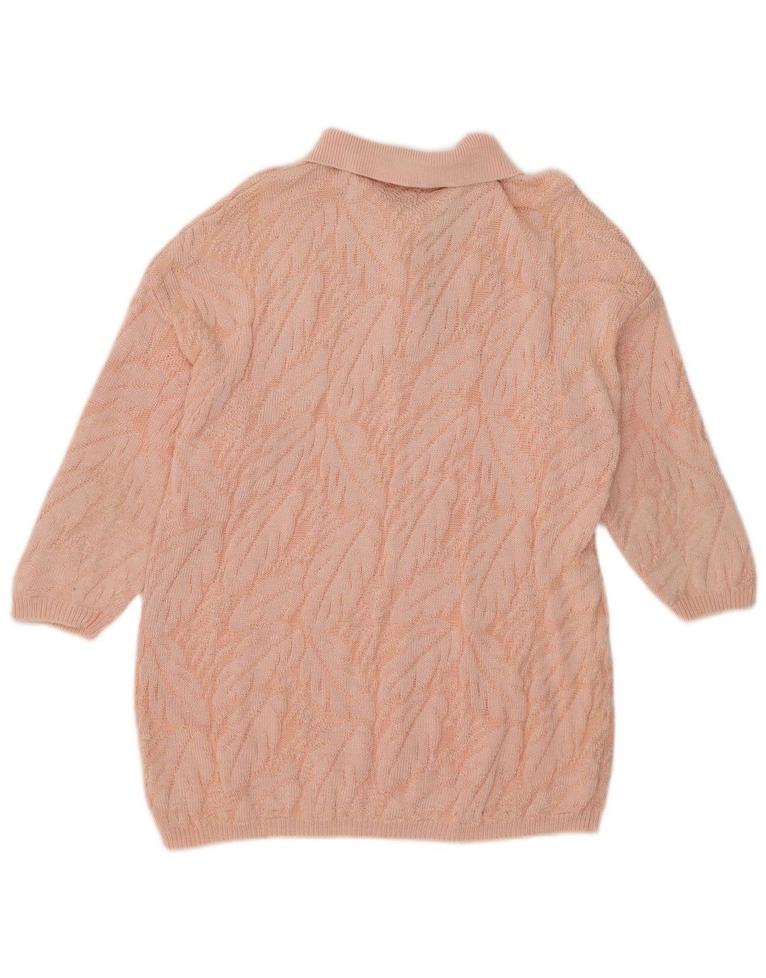 Benetton kvinders abstrakt mønster polo hals sweater IT 48 XL Pink