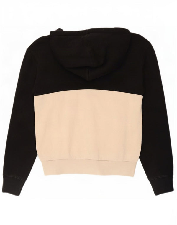 Champion Graphic Hoodie Jumper UK 10 Small Black Colourblock