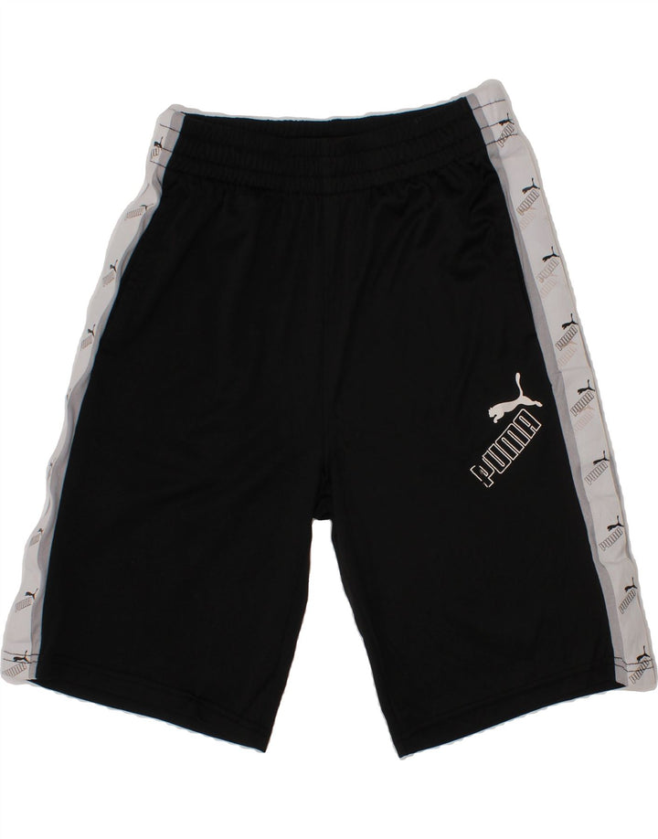 PUMA Boys Graphic Sport Shorts 10-11 Years Medium  Black Colourblock Vintage Puma and Second-Hand Puma from Messina Hembry 