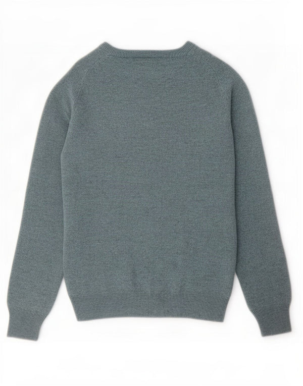 Marks & Spencer Herre Regular Fit Boat Neck Jumper Sweater Small Blue