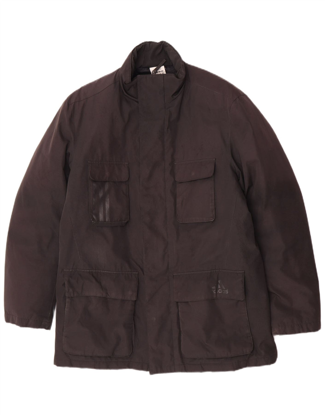 Adidas Polstret frakke til mænd UK 38/40 Medium Sort Polyester