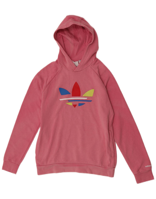 Adidas Grafisk hættetrøje til piger 13-14 år Pink Bomuld