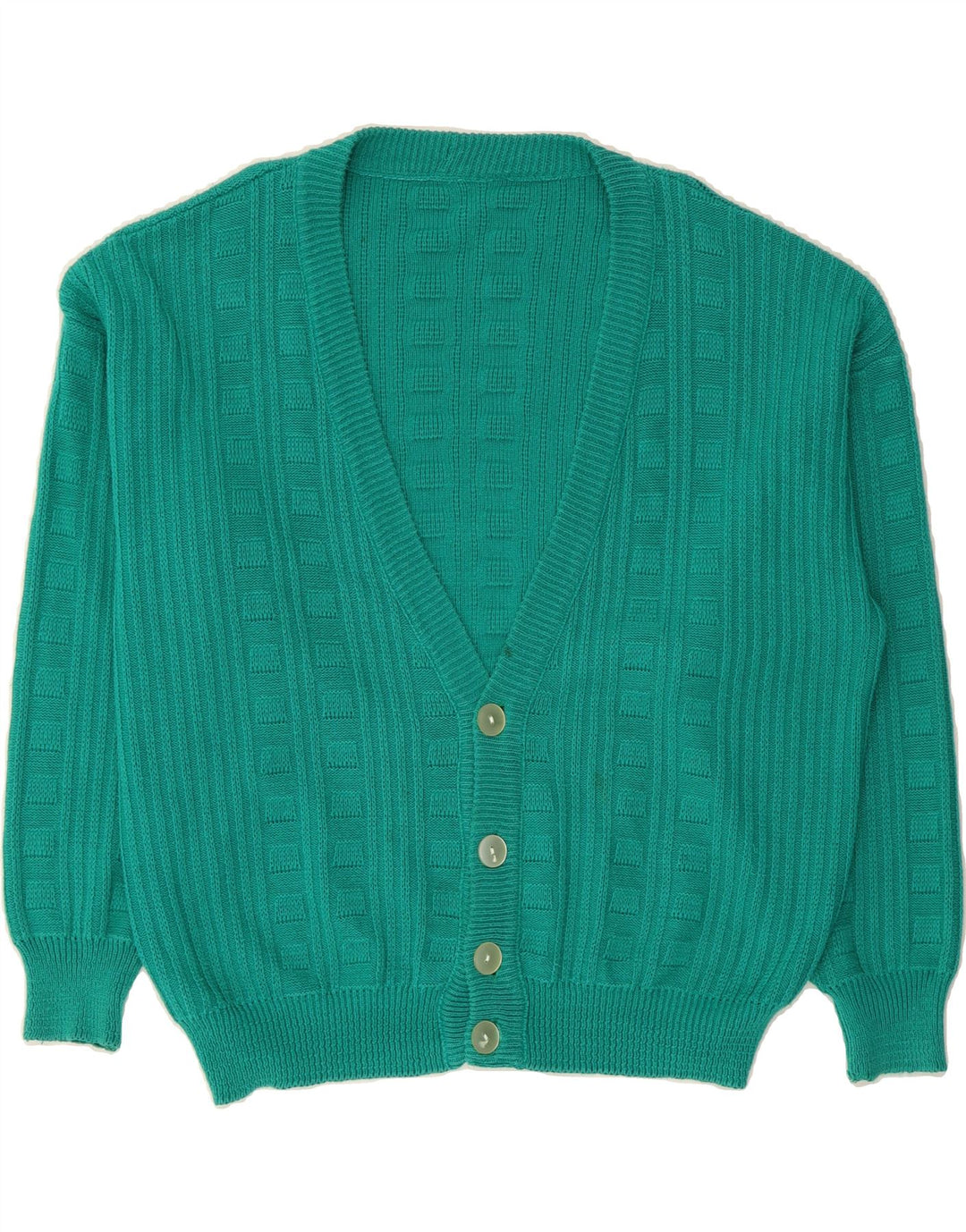 VINTAGE Mens Cardigan Sweater Large Green Polyacrylic Vintage Vintage and Second-Hand Vintage from Messina Hembry 