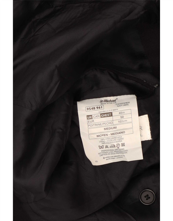 Marks & Spencer Herre St. Michael Blazer Jacket UK 40 Medium Navy Blue