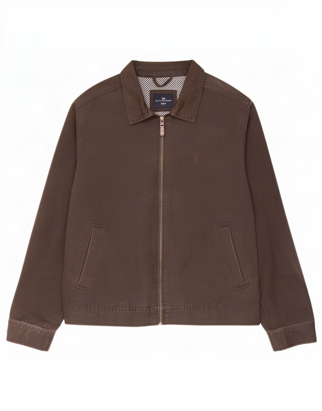 Marks & Spencer Herre Blue Harbor Bomber Jacket UK 40 Stor brun bomuld