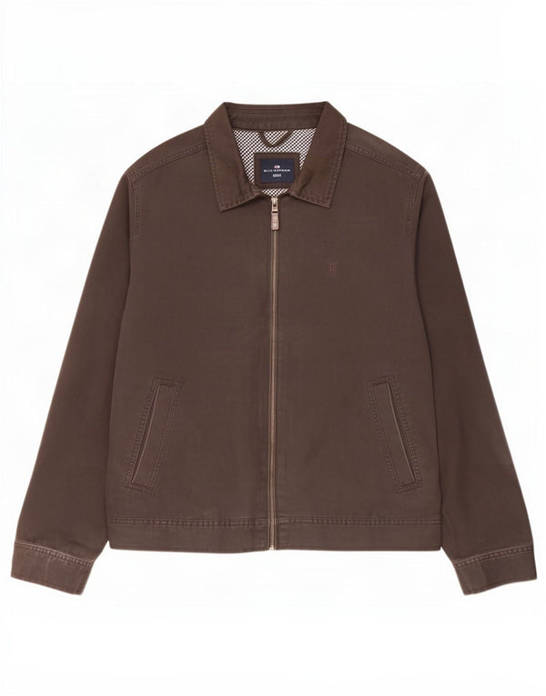 Marks & Spencer Herre Blue Harbor Bomber Jacket UK 40 Stor brun bomuld