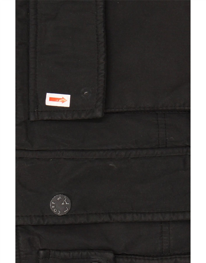 JACK & JONES Herre hættepolstret jakke UK 38 Medium Sort Polyester