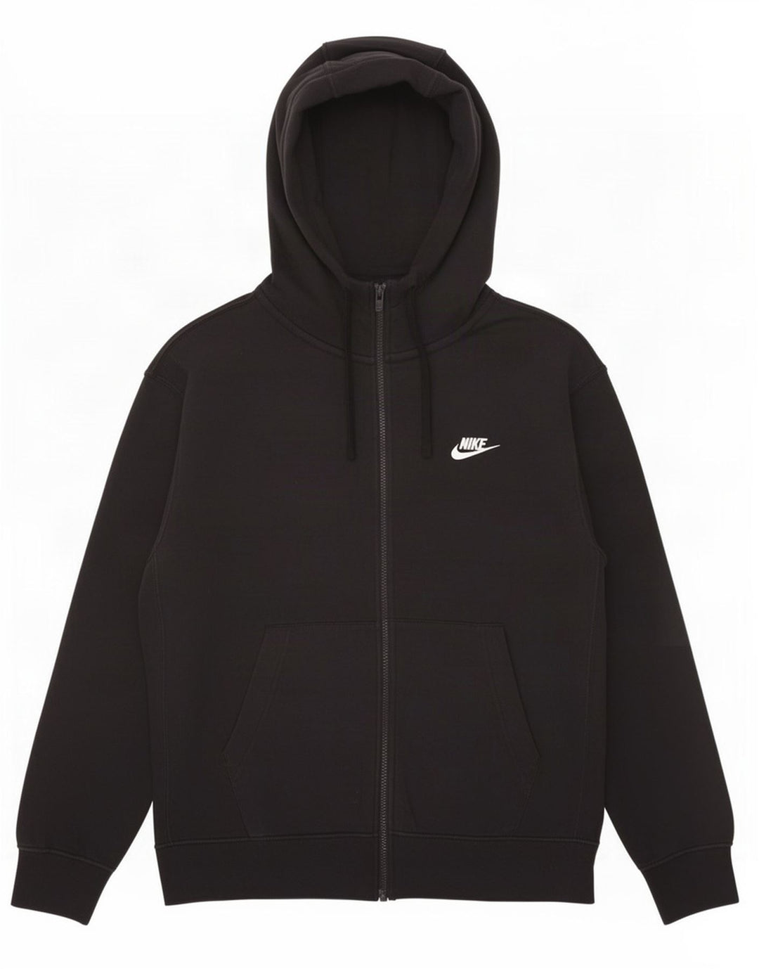 Nike hættetrøje med lynlås til mænd mellem sort bomuld