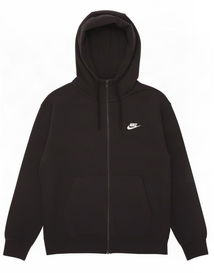 Nike hættetrøje med lynlås til mænd mellem sort bomuld