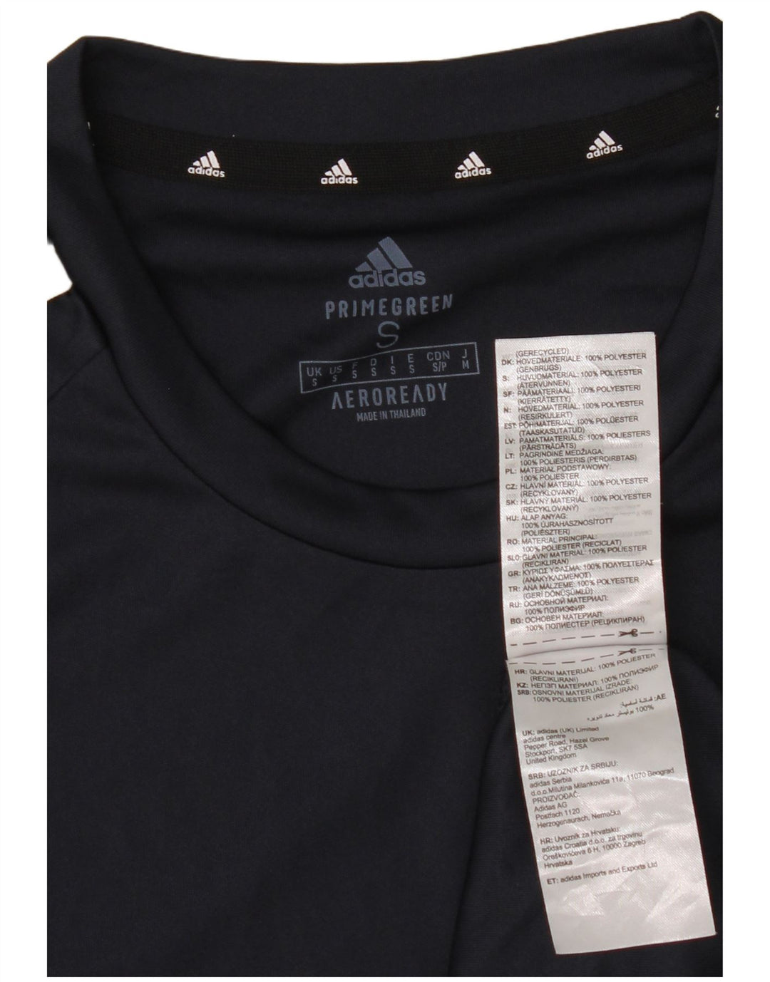 Adidas T-shirt top til mænd, lille marineblå polyester