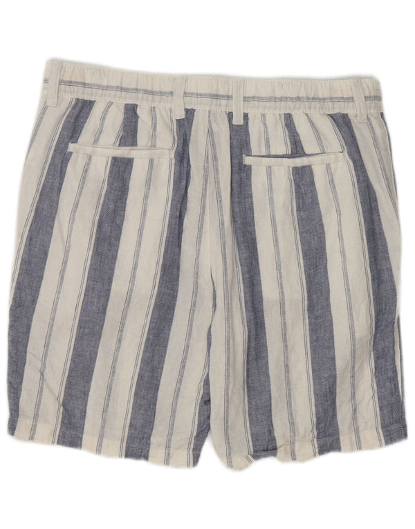 Marks & Spencer Chino-shorts til mænd W34 Stor hvid stribet linned