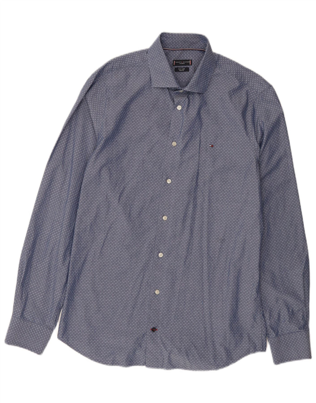 Tommy Hilfiger Skræddersyet skjorte herre str. 40 15 3/4 Medium Blue Spotted