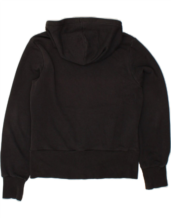 ADIDAS Womens Graphic Hoodie Jumper EU 38 Medium Black Cotton Vintage Adidas and Second-Hand Adidas from Messina Hembry 