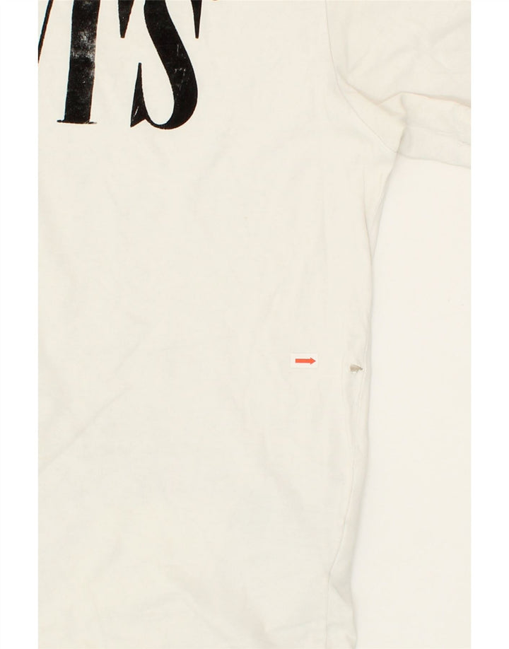 LEVI'S Mens Relaxed Fit Graphic T-Shirt Top Medium White Cotton Vintage Levi's and Second-Hand Levi's from Messina Hembry 