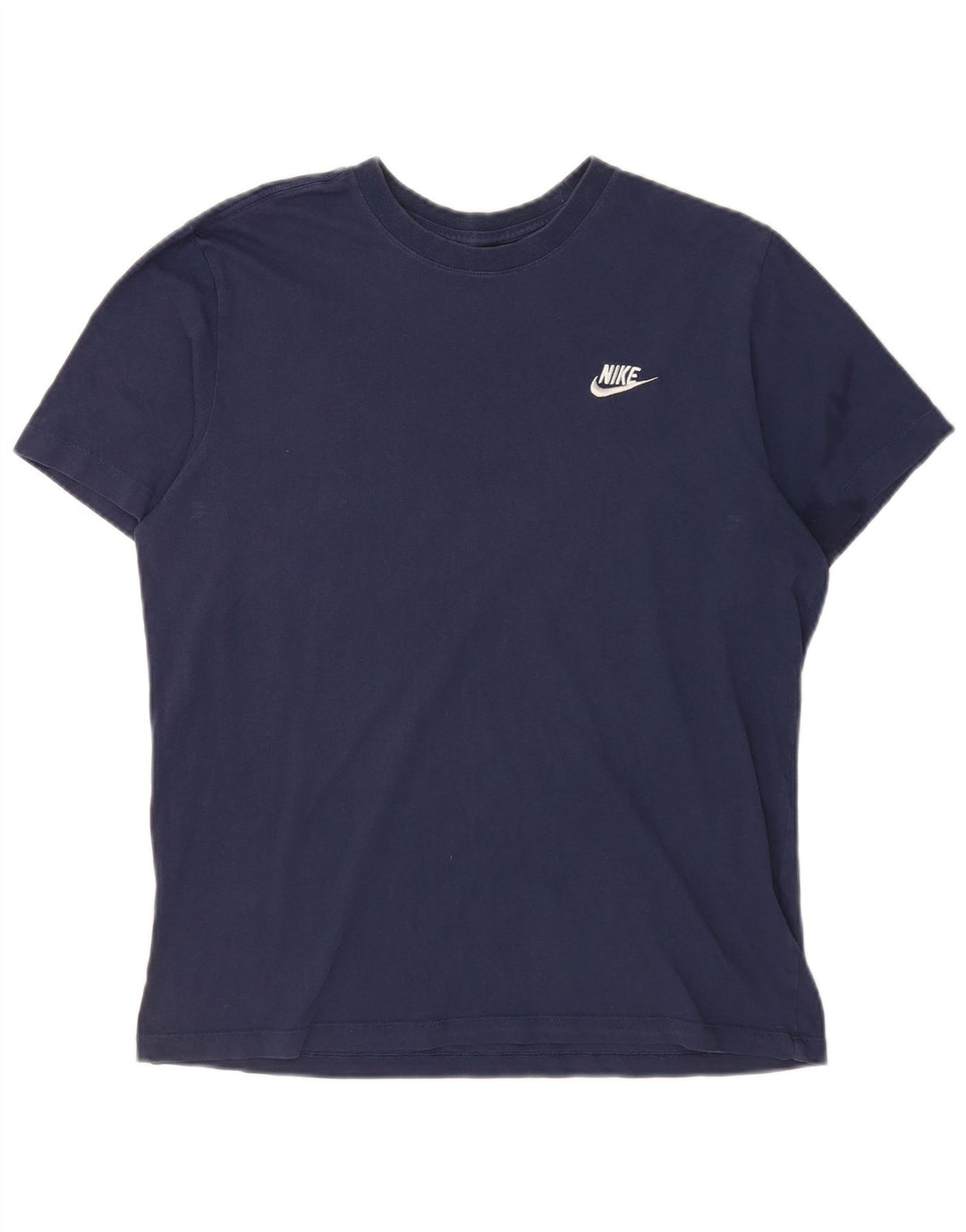 Nike Herre T-shirt Top Medium Marineblå Bomuld