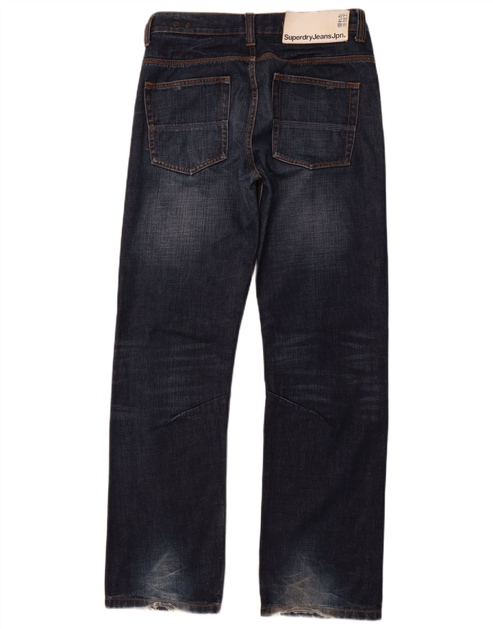 SUPERDRY Straight jeans til mænd W32 L33 blå bomuld