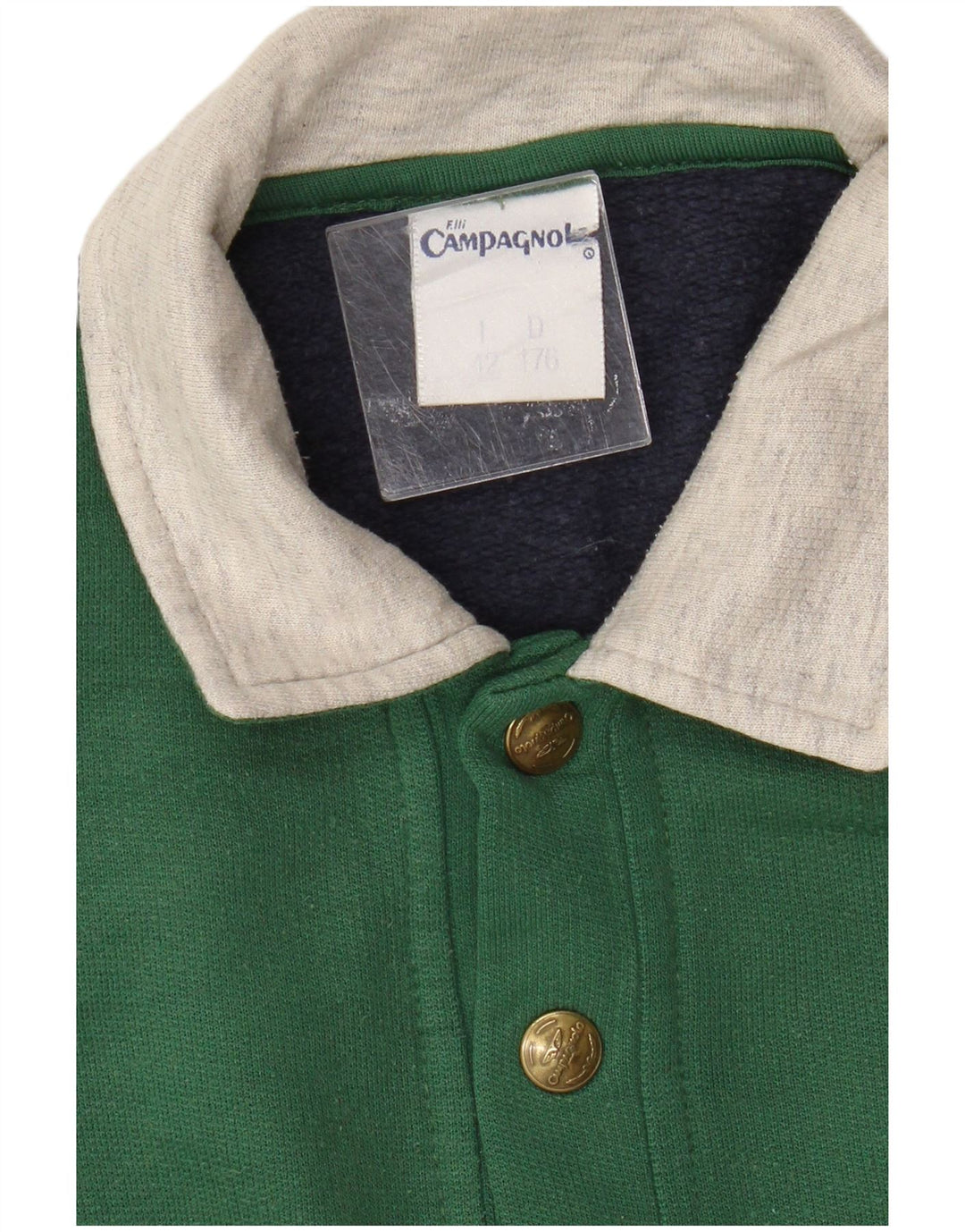 F.LLI Campagnolo Dame Grafisk Sweatshirt Jumper IT 42 Medium Grøn