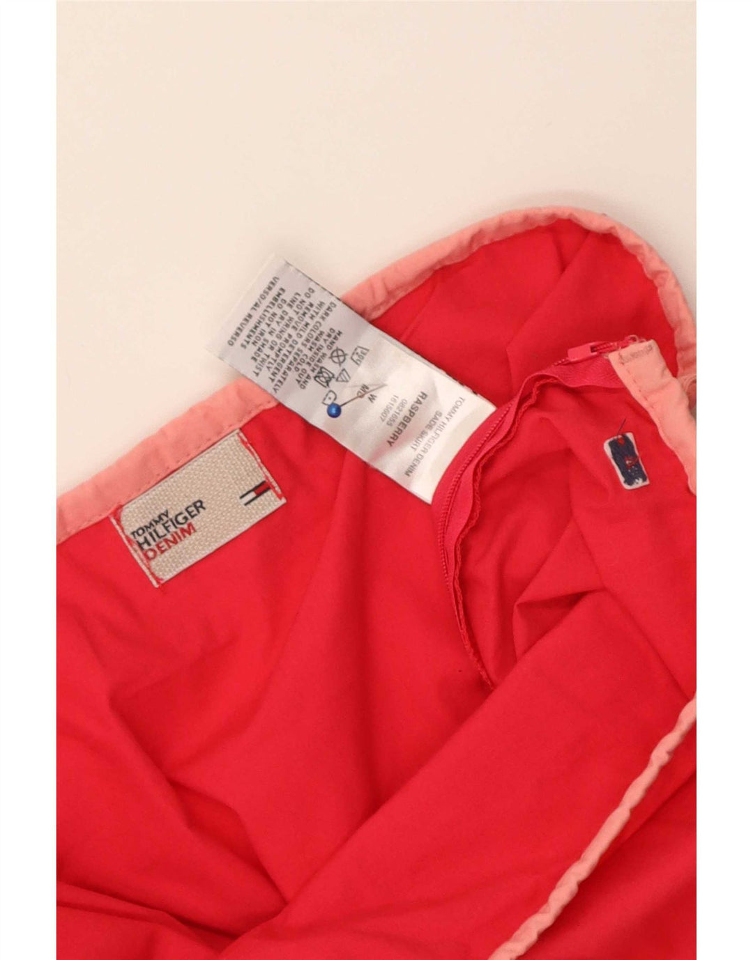 Tommy Hilfiger Dame A-Line nederdel Medium W34 Rød Bomuld