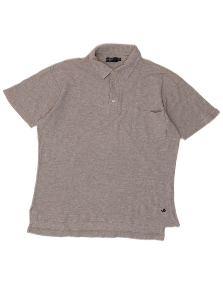 BROOKSFIELD Poloshirt til mænd IT 52 Stor grå flækket bomuld
