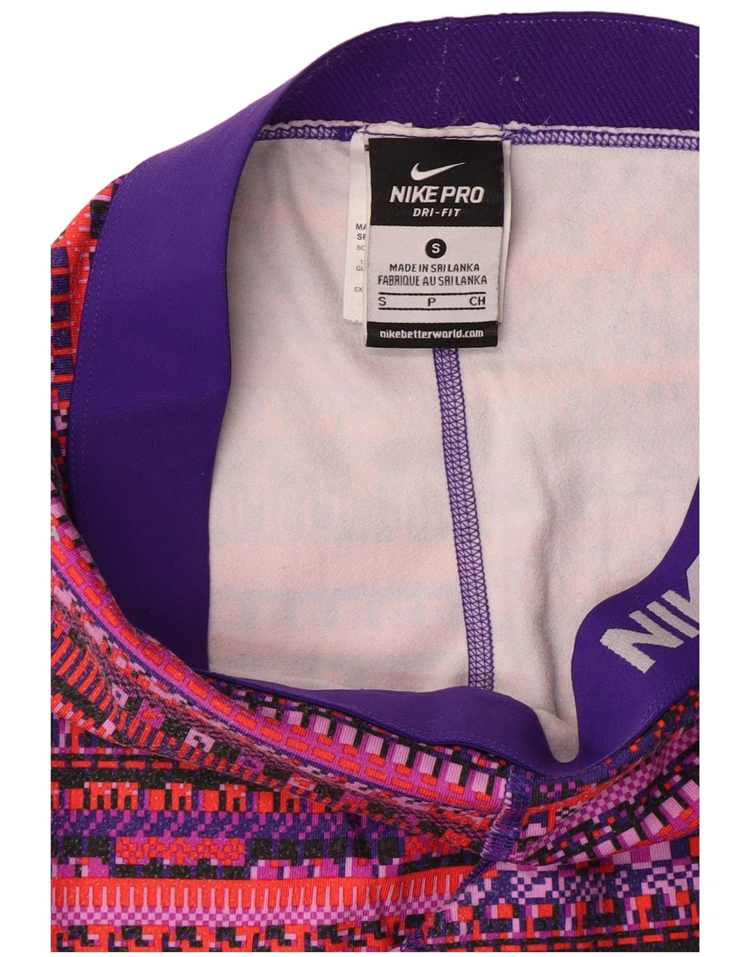 NIKE Dame Dri Fit Grafiske Leggings UK 8 Small Multicolored Geometric