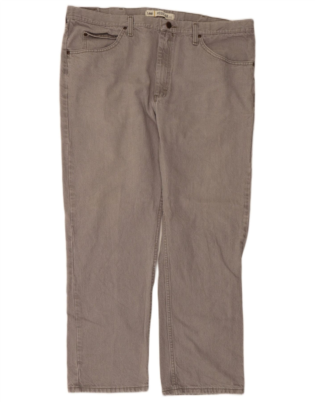 Lee Herre Regular Fit Straight Jeans W42 L30 Grå Bomuld