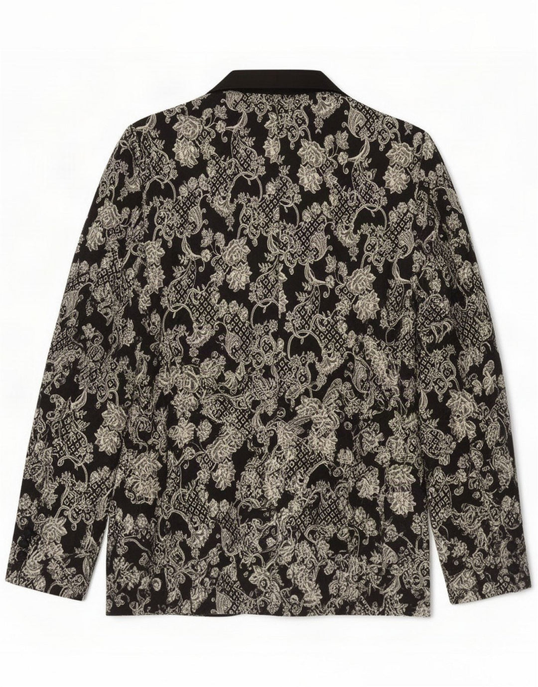 Vintage Herre 1-knap Blazer Jacket UK 36 Small Black Paisley