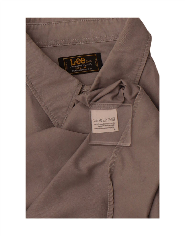 LEE Mens Short Sleeve Shirt Medium Grey Cotton
