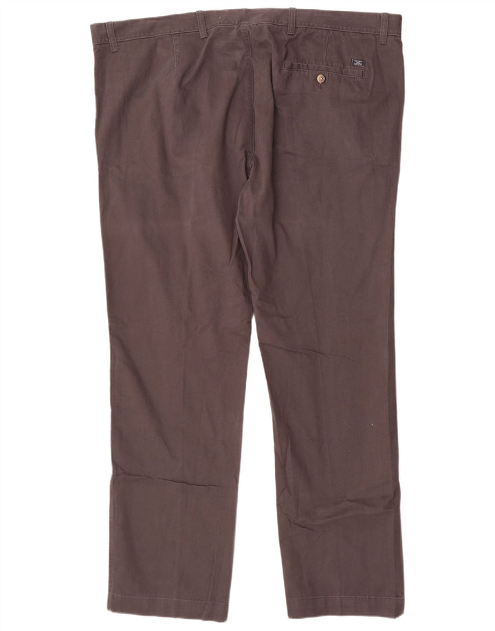 Marks & Spencer Straight Chino-bukser til mænd W44 L31 Grå bomuld