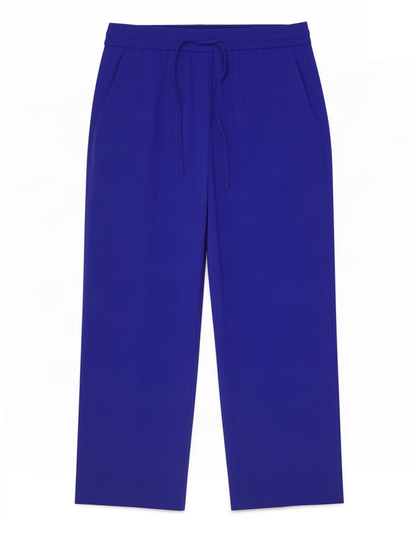 Marks & Spencer Kvinder Casual Bukser med brede ben UK 12 Medium W30 L29 Blå