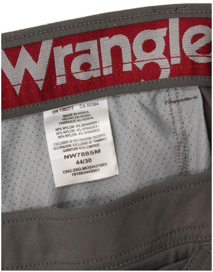 WRANGLER Straight Cargo bukser til mænd W44 L30 Grå nylon