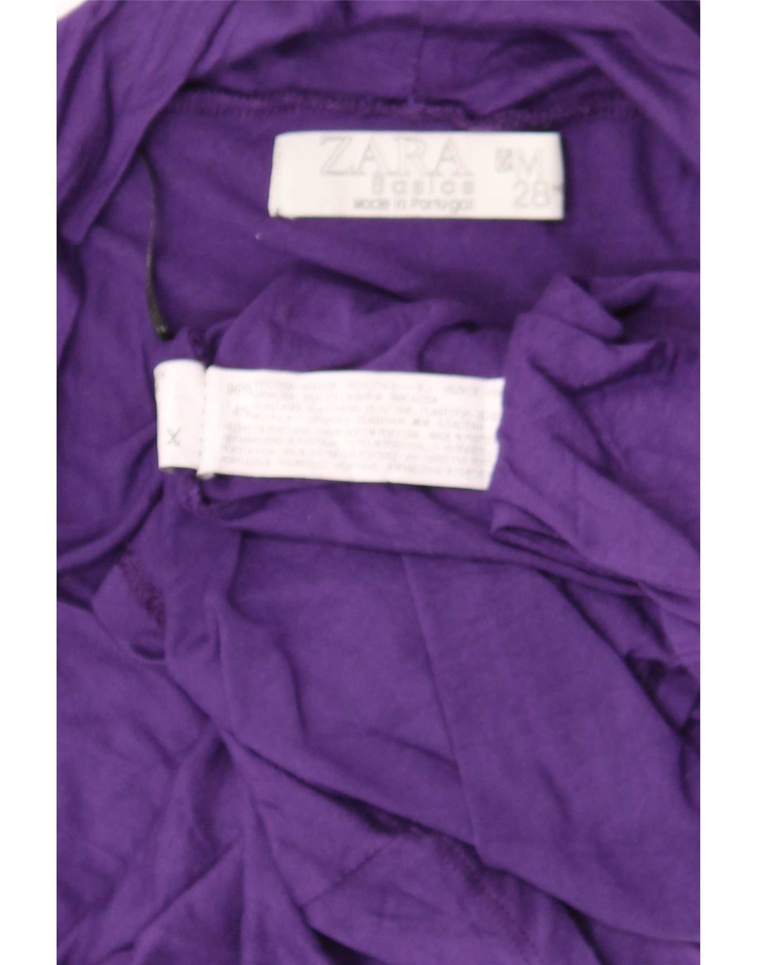 Zara Dame Top 3/4 ærme UK 12 Medium Lilla Viscose