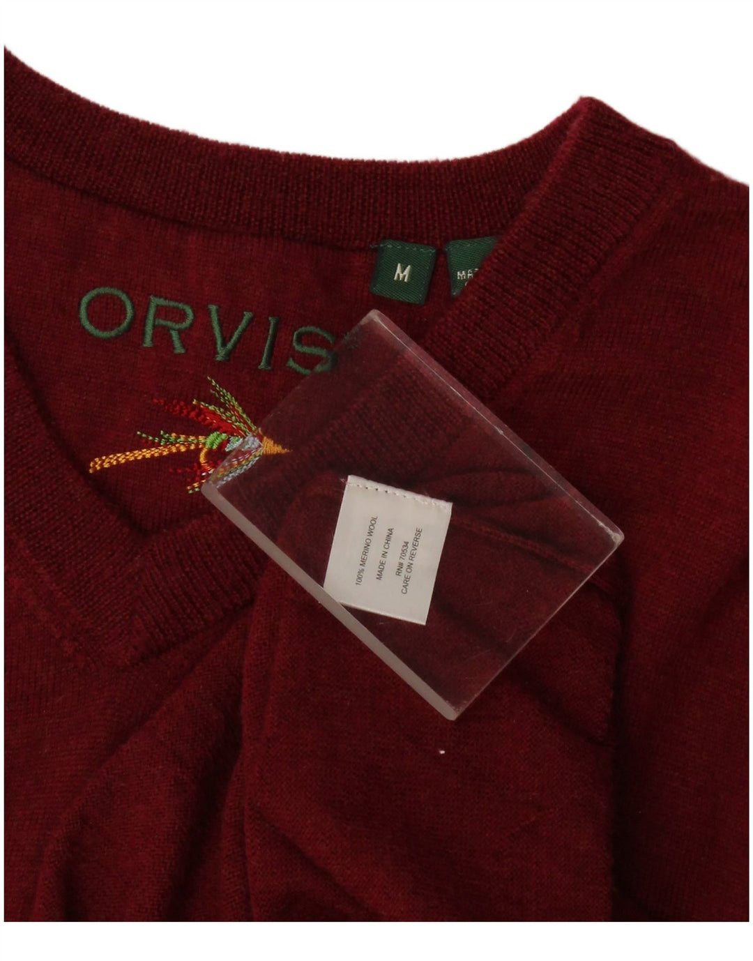Orvis Vest Tank Top Medium Bourgogne Merinould
